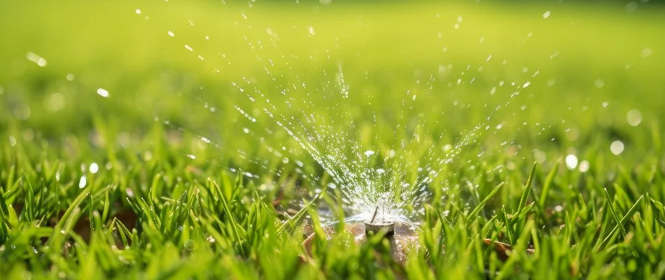 Lawn sprinkler in The Villages, FL, with low water pressure.