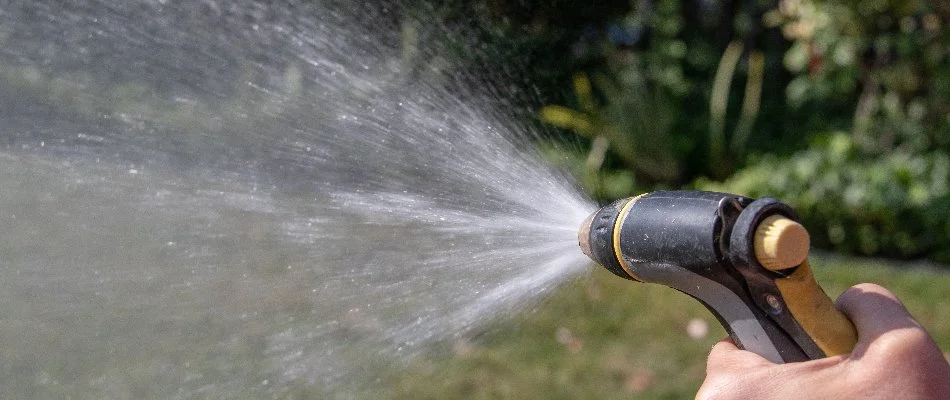 Watering a lawn in The Villages, FL.