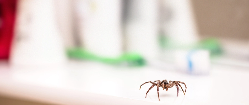 A spider found crawling inside of a home in The Plantation at Leesburg, FL.